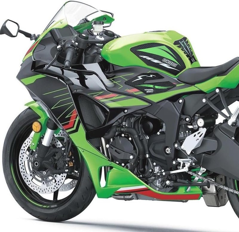 VORILES for Ninja ZX6R ZX 6R ZX-636 Ninja zx6r zx636 2013-2023 2024 2025 Side Decals Motorcycle Anti Slip Tank Pad Stickers ZX6R Accessories zx6r Tank pad Tank Grip Tank Stickers（Green） - Image 4